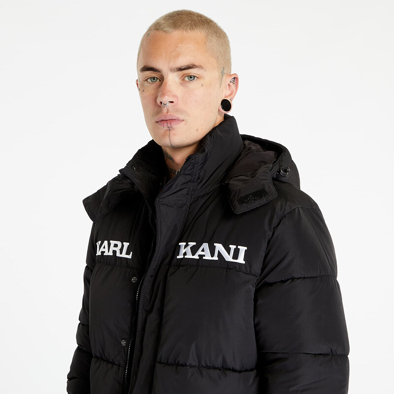 Pánská zimní bunda Karl Kani Retro Hooded Long Puffer Jacket Black