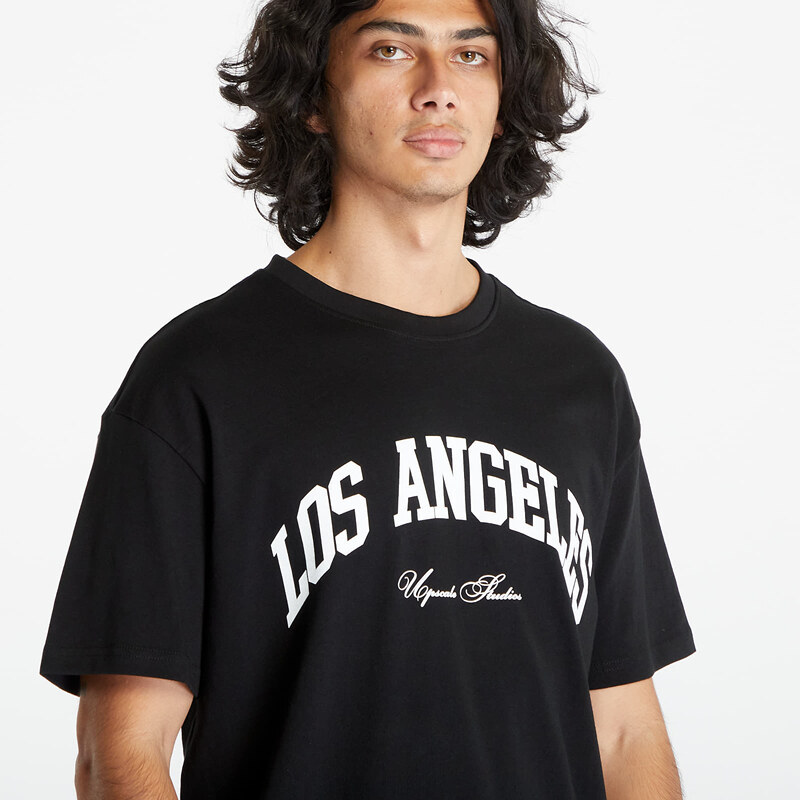 Pánské tričko Urban Classics L.A. College Oversize Tee Black