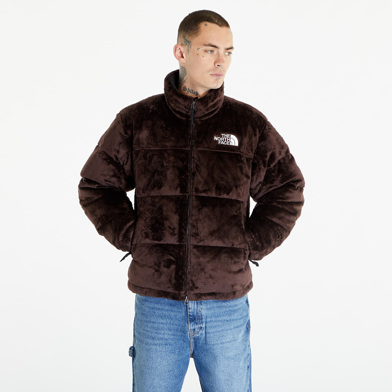 Pánská péřová bunda The North Face Versa Velour Nuptse Jacket Coal Brown