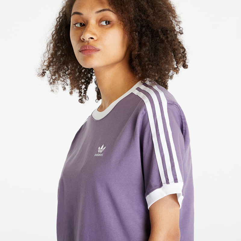 Dámské tričko adidas Originals 3 Stripes Tee Shale Violet