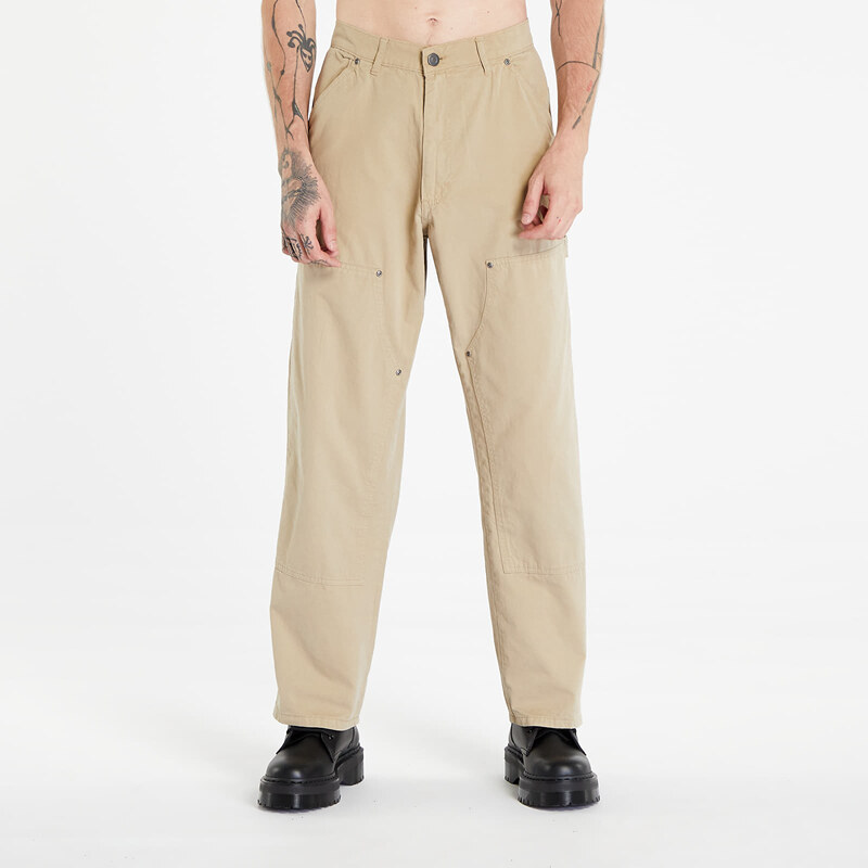 Pánské kalhoty Urban Classics Double Knee Carpenter Trouser Unionbeige