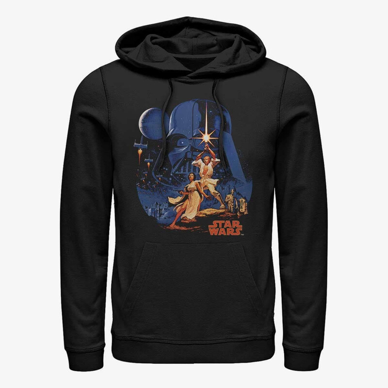 Pánská mikina Merch Star Wars: Classic - Stellar Vintage Unisex Hoodie Black