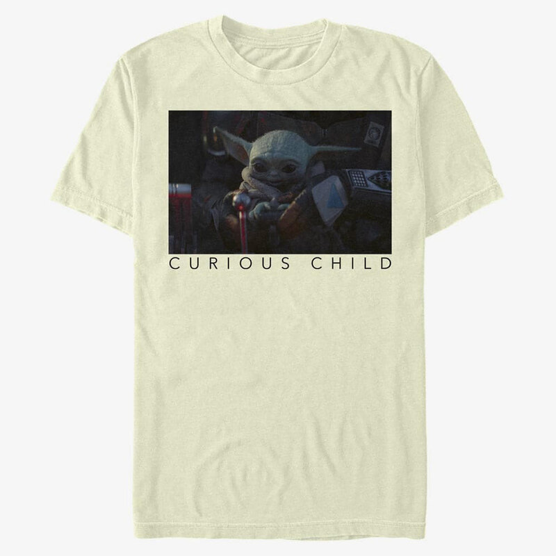 Pánské tričko Merch Star Wars: The Mandalorian - Curious Photo Unisex T-Shirt Natural