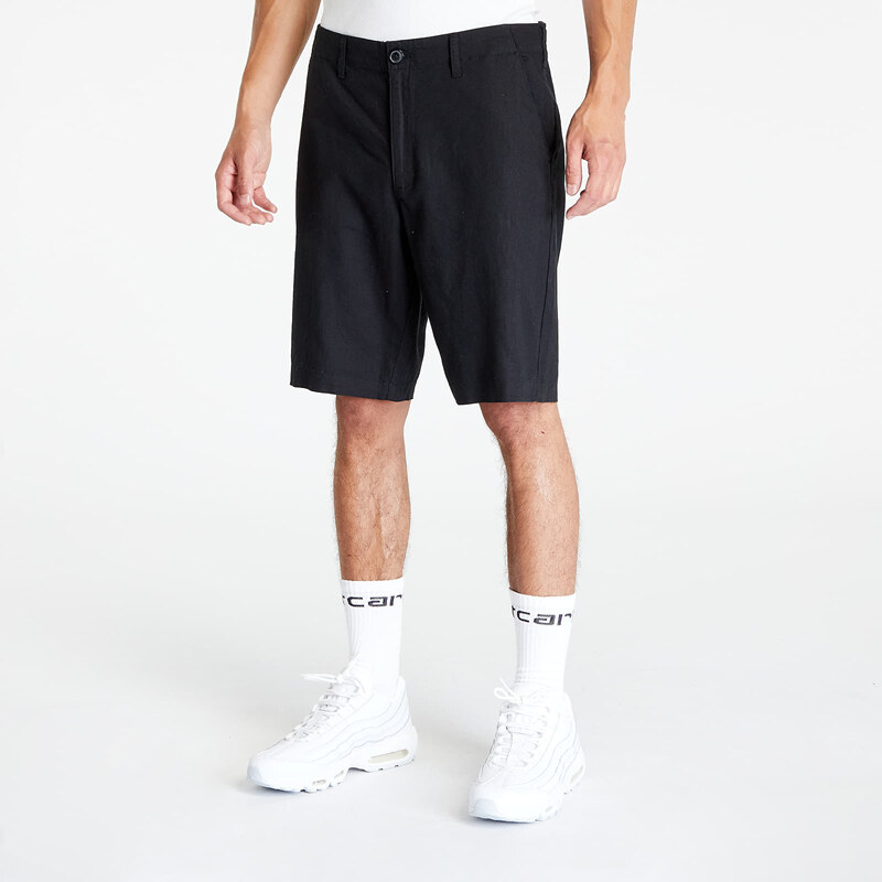 Pánské kraťasy Urban Classics Cotton Linen Shorts Black