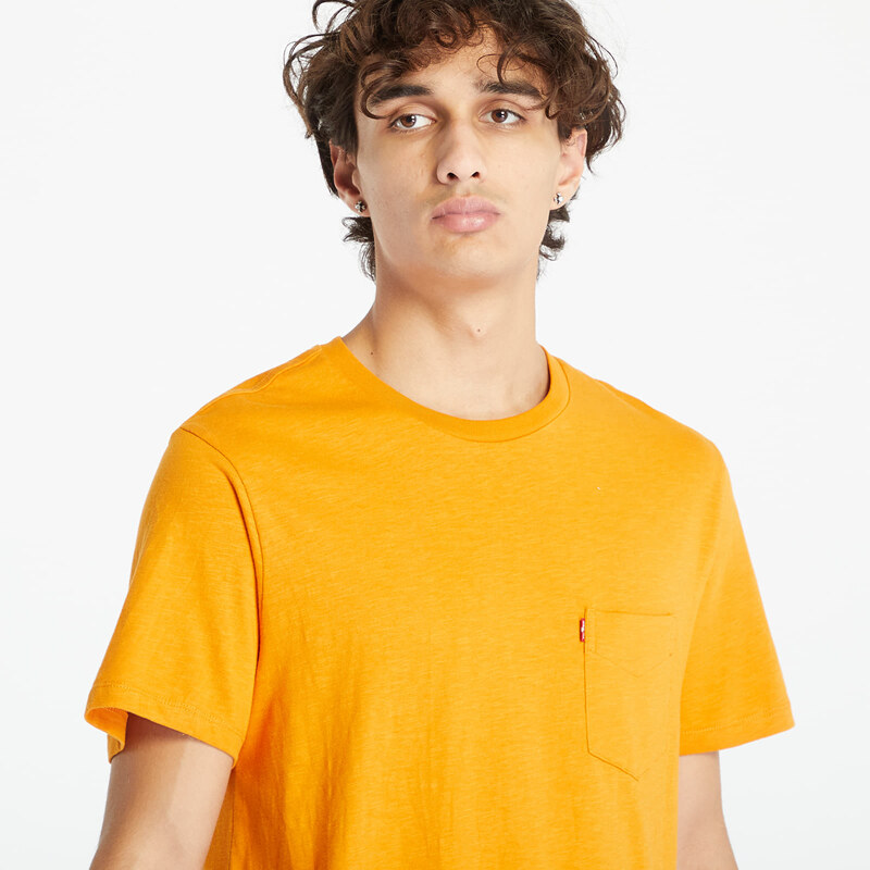 Pánské tričko Levi's  Ss Classic Pocket Tee Yellow/ Orange