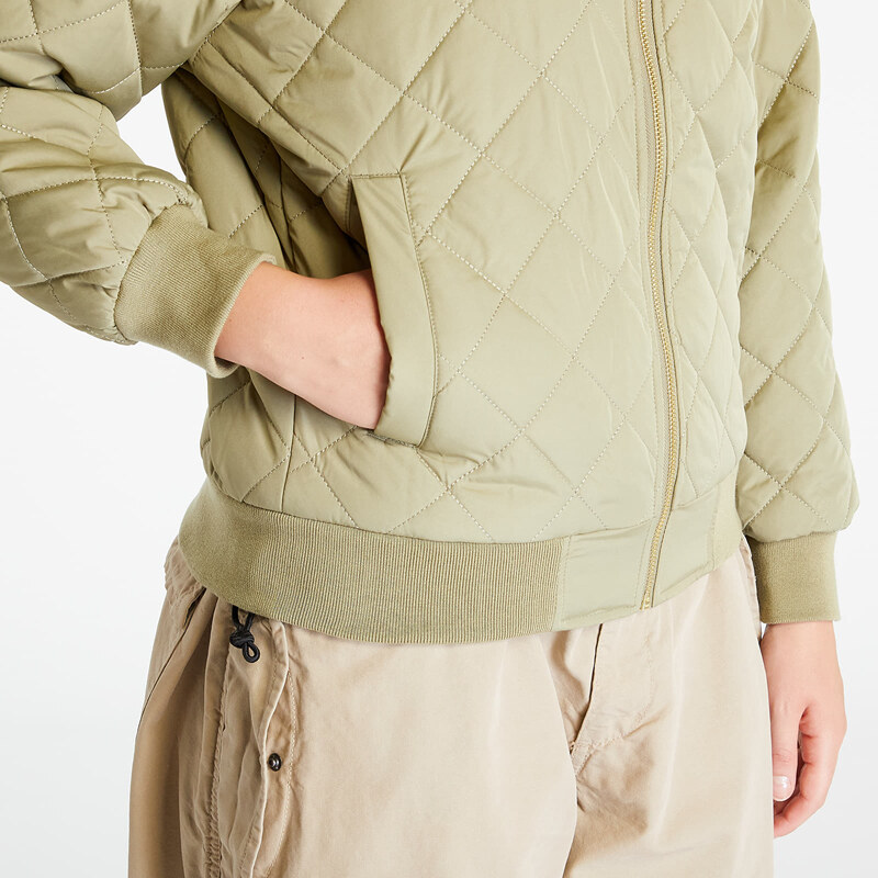 Dámská bunda bomber Urban Classics Ladies Oversized Diamond Quilted Bomber Jacket Khaki