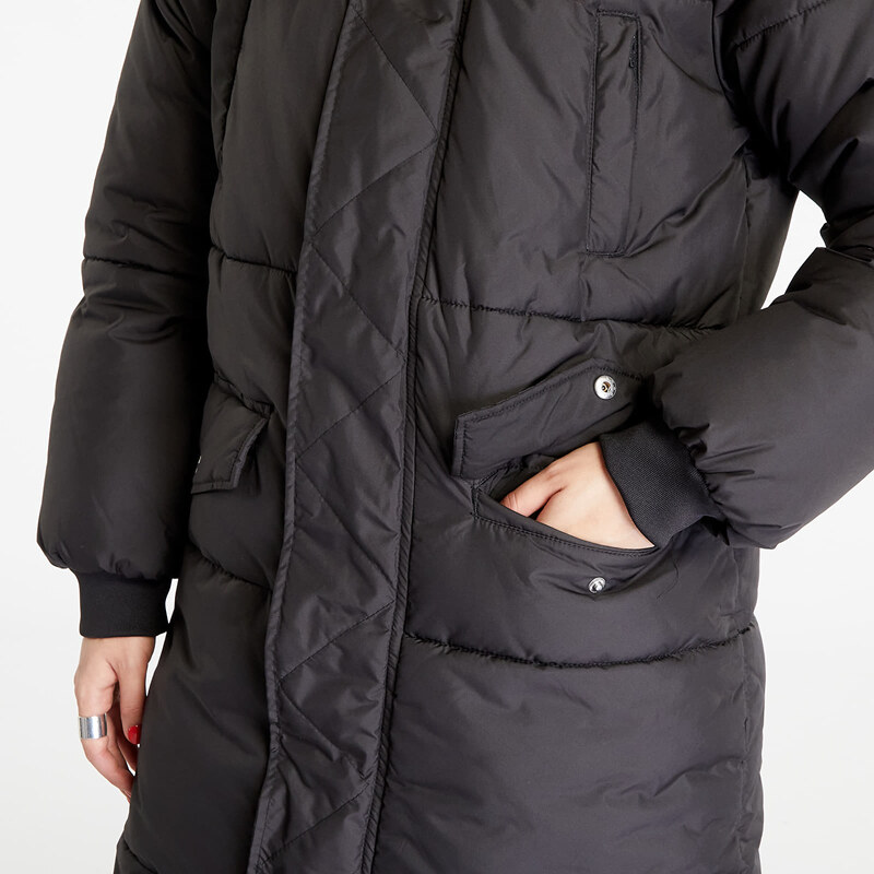 Dámská péřová bunda Urban Classics Ladies Oversize Faux Fur Puffer Coat Black/ Black