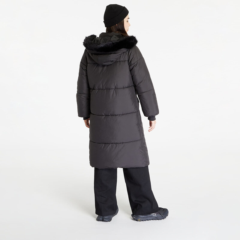 Dámská péřová bunda Urban Classics Ladies Oversize Faux Fur Puffer Coat Black/ Black