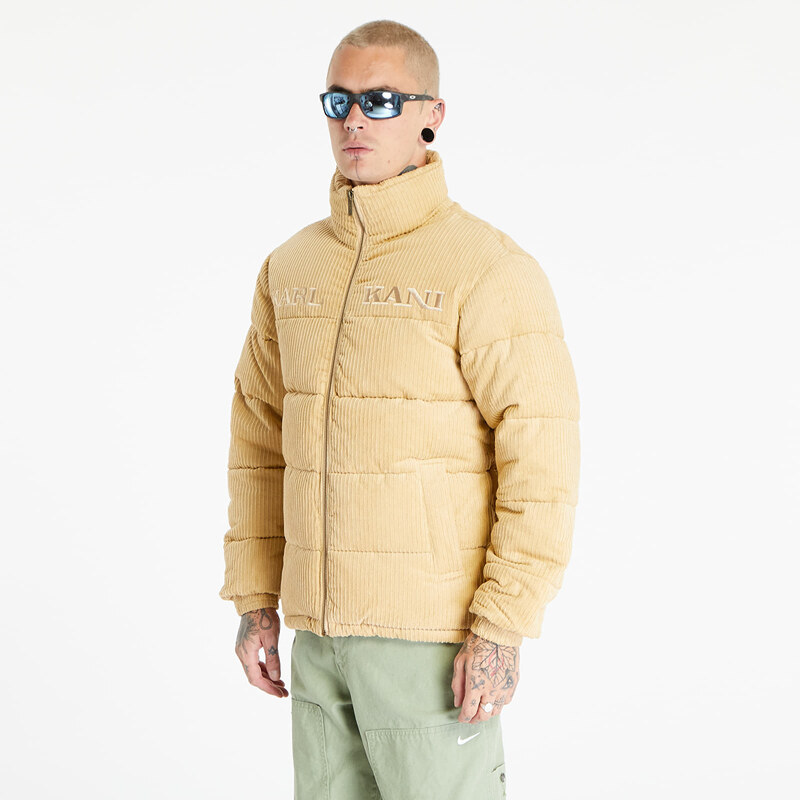 Pánská zimní bunda Karl Kani Retro Corduroy Puffer Jacket Sand