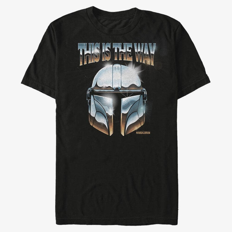 Pánské tričko Merch Star Wars: The Mandalorian - CHROME DOME Unisex T-Shirt Black