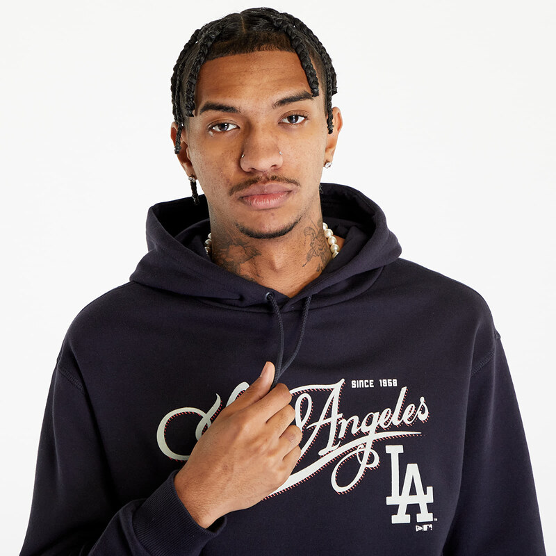 Pánská mikina New Era MLB Retro Graphic Os Hoody Los Angeles Dodgers Navy/ White