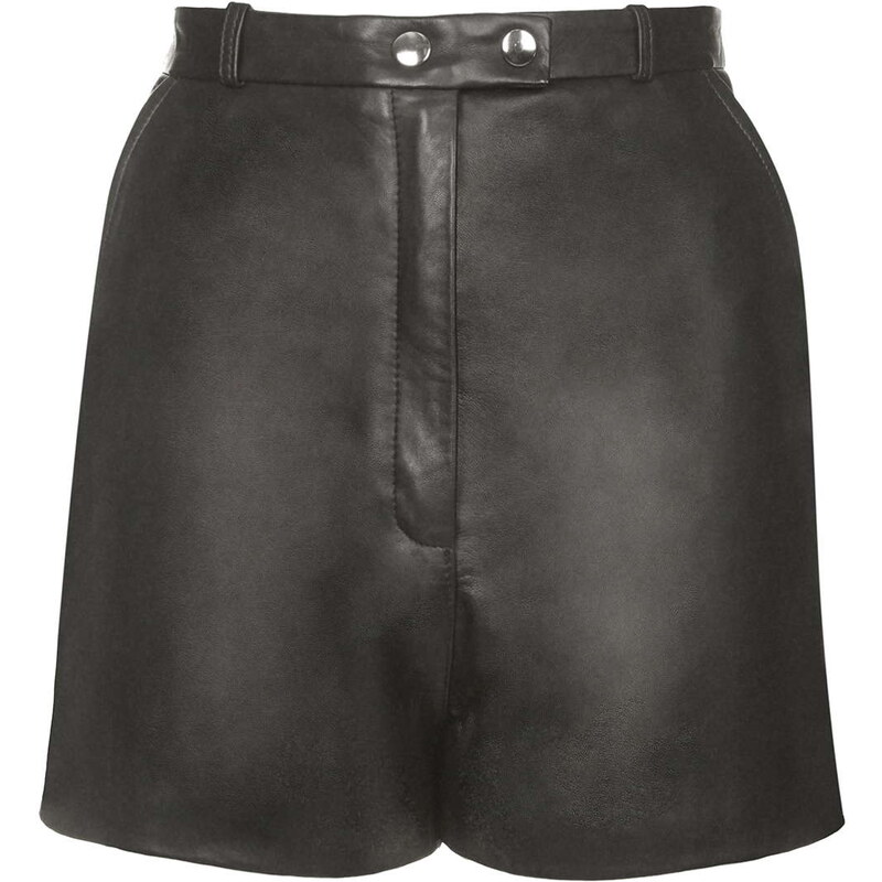 Topshop Mason Leather Shorts by Unique