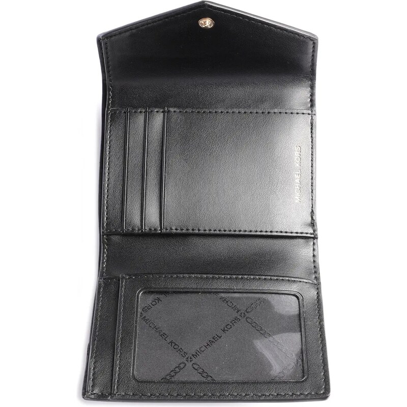 Kožená peněženka Michael Kors Greenwich medium černá