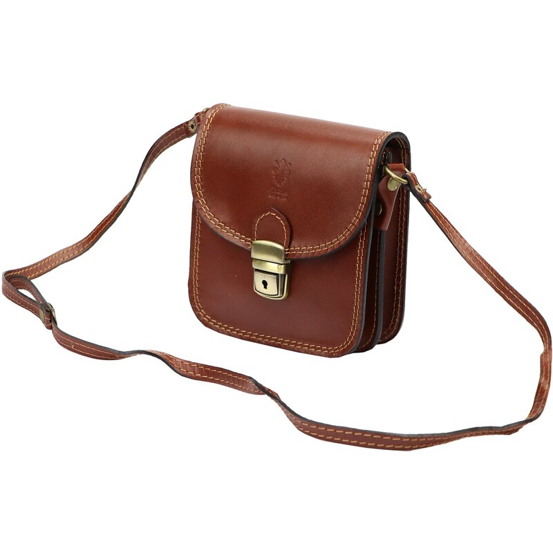 Kožená crossbody kabelka Florence 44 hnědá