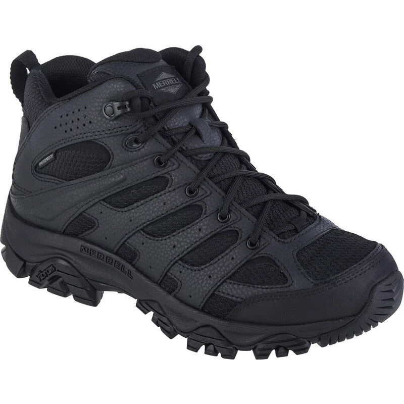 ČERNÉ KOTNÍKOVÉ BOTY MERRELL MOAB 3 TACTICAL WP MID Černá