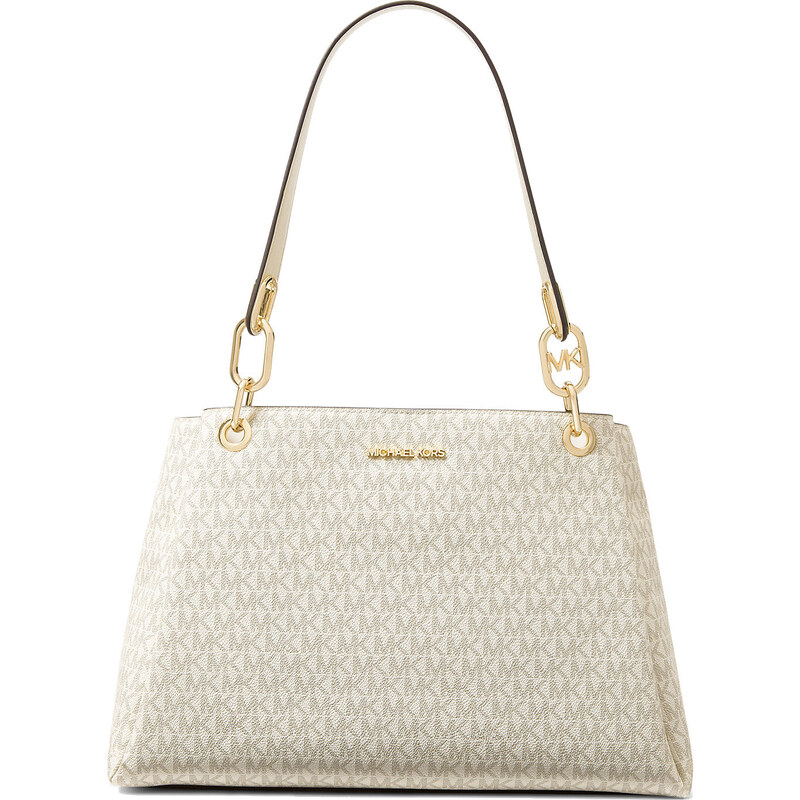 Michael Kors Trisha Large Logo Shoulder Light Cream Multi