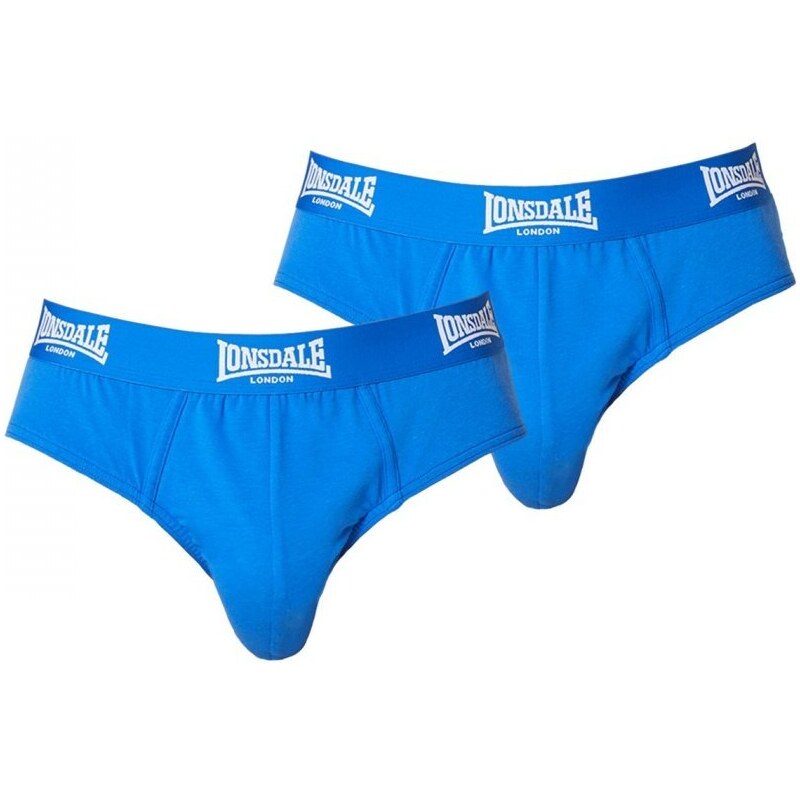 Lonsdale 2Pk Brief Mens Blue