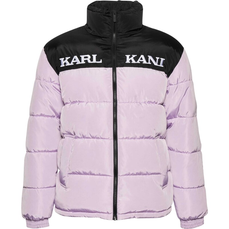 Karl Kani Zimní bunda lenvandulová / černá / bílá