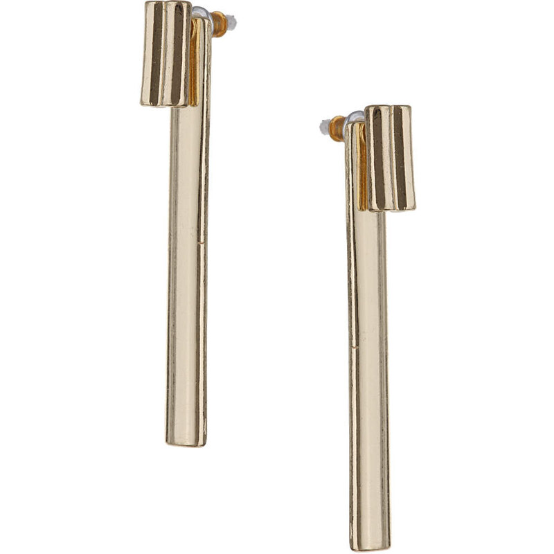 Topshop Grid Stick Front To Back Earrings