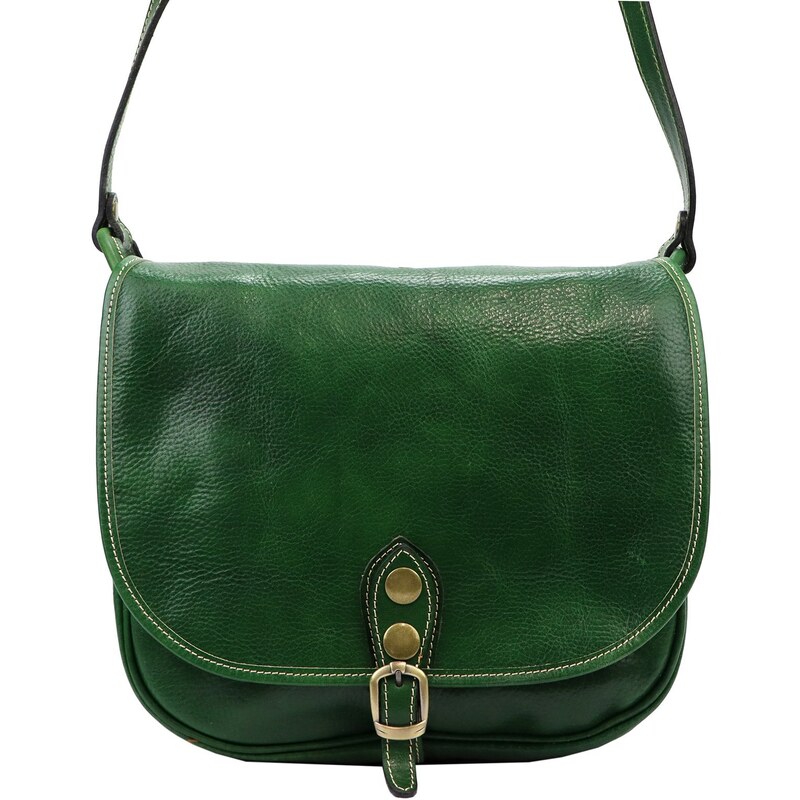 Kožená crossbody kabelka Florence 8863 zelená 87372952