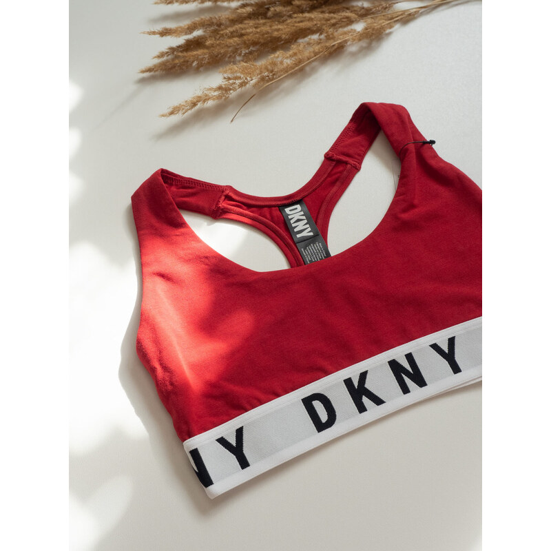 DKNY Cozy Boyfriend racerback podprsenka - cherry