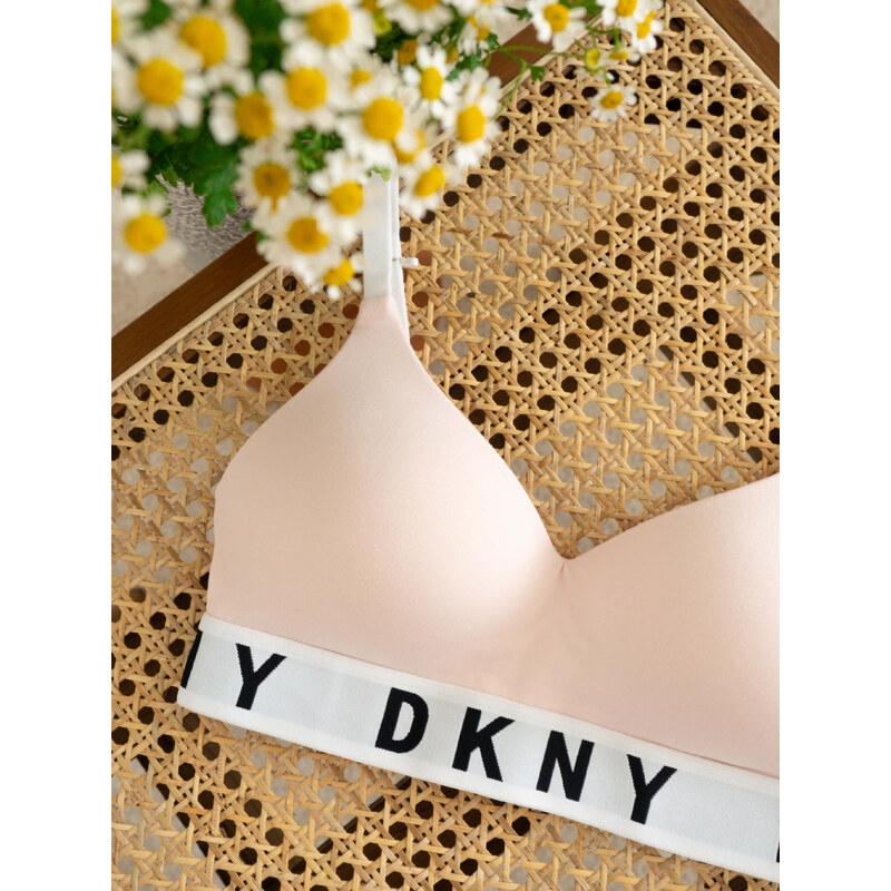 DKNY Cozy Boyfriend push-up podprsenka - světle růžová