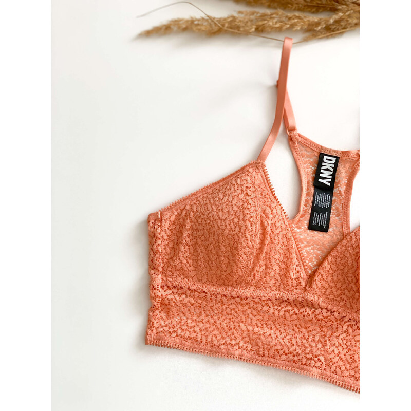 DKNY krajková podprsenka Modern Lace - Guawa oranžová