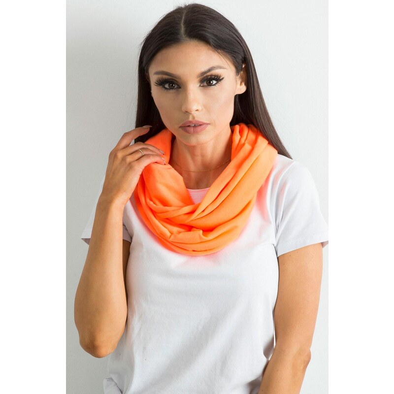 MladaModa Viskózový komínový šátek model 56031 neonově oranžový 87373980