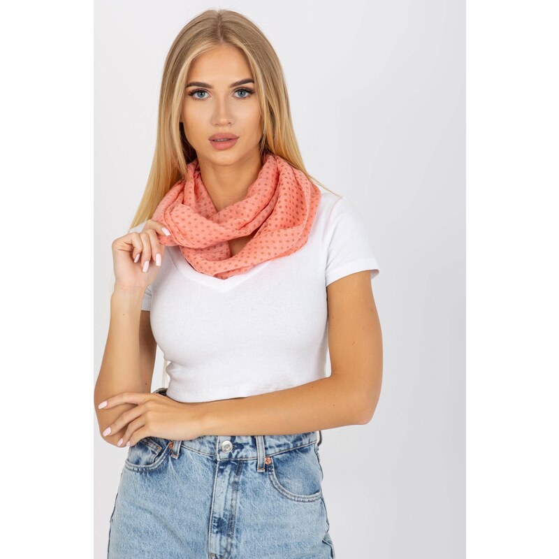 MladaModa Viskózový komínový šátek model 48181 korálový 87373999