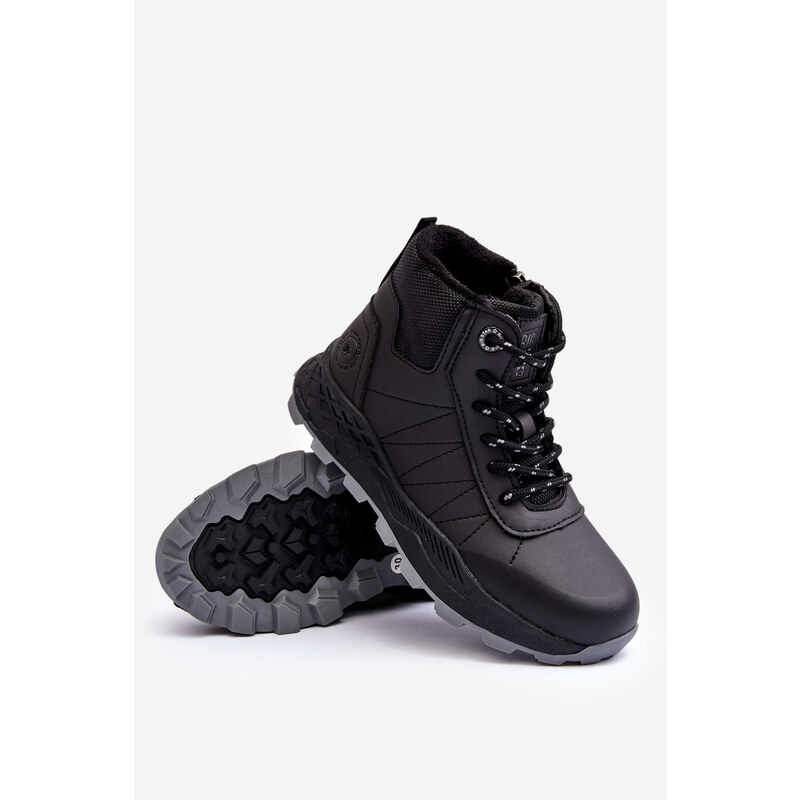 BIG STAR SHOES Dětské zateplené trekové boty Trapper Black Big Star