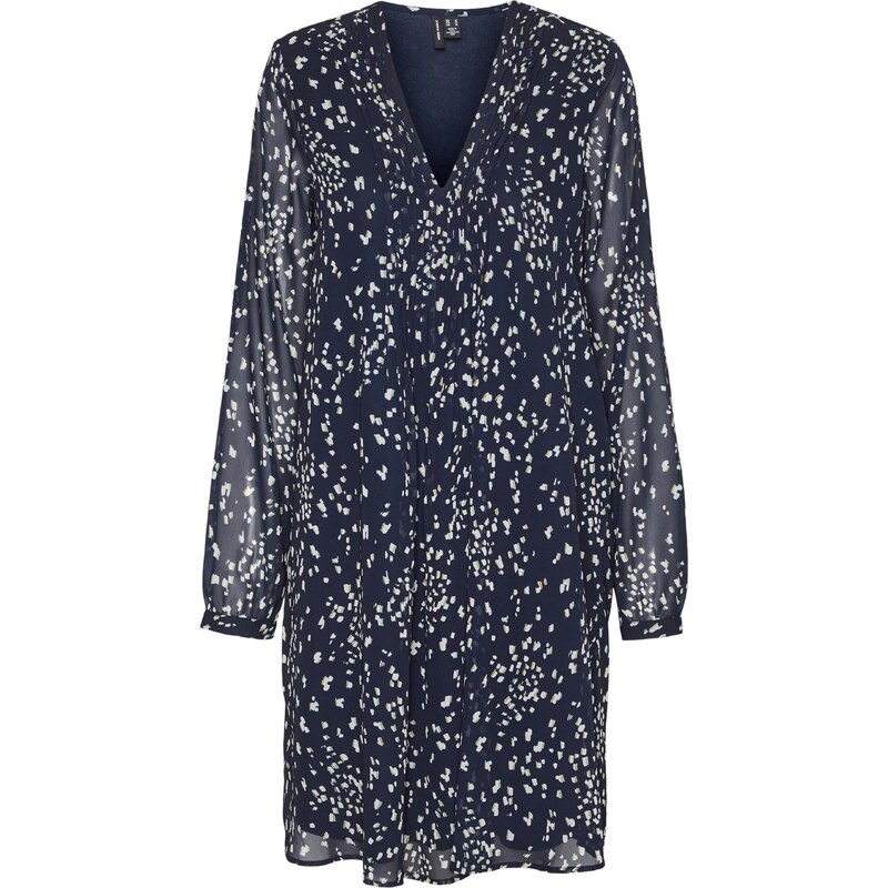 VERO MODA Šaty HOLLY námořnická modř / zelená / bílá