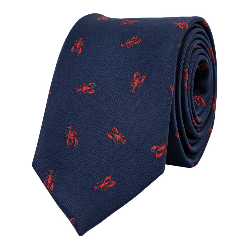 BUBIBUBI Tmavomodrá kravata s raky