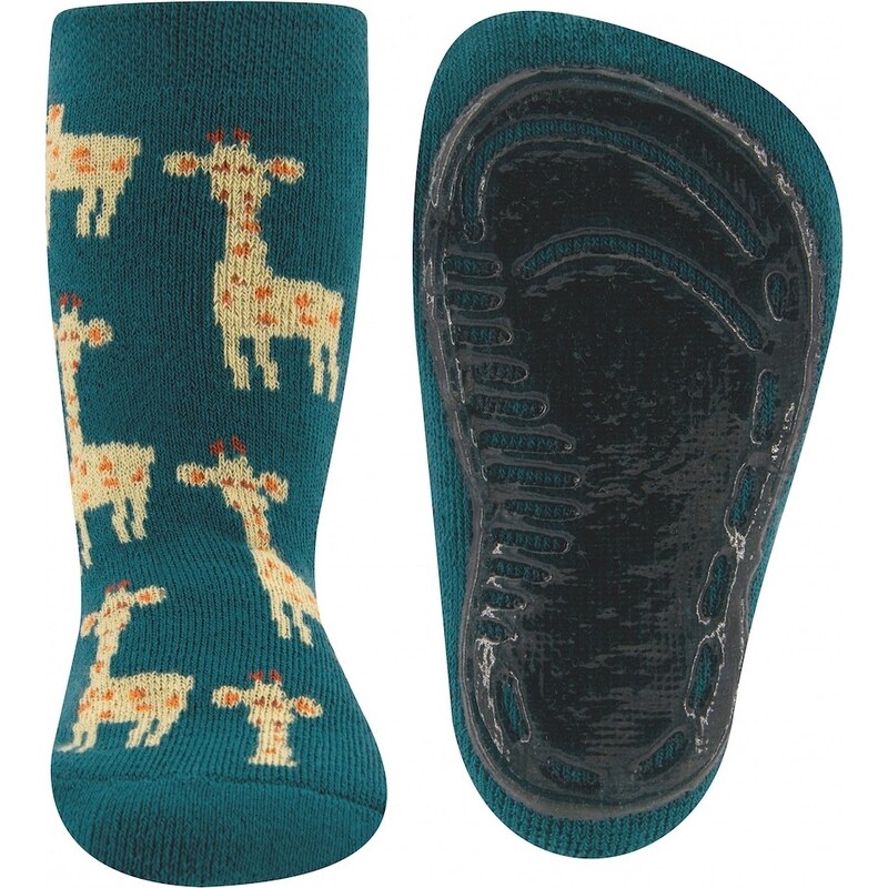 Ewers Ponožky s protiskluzem zelené Žirafa