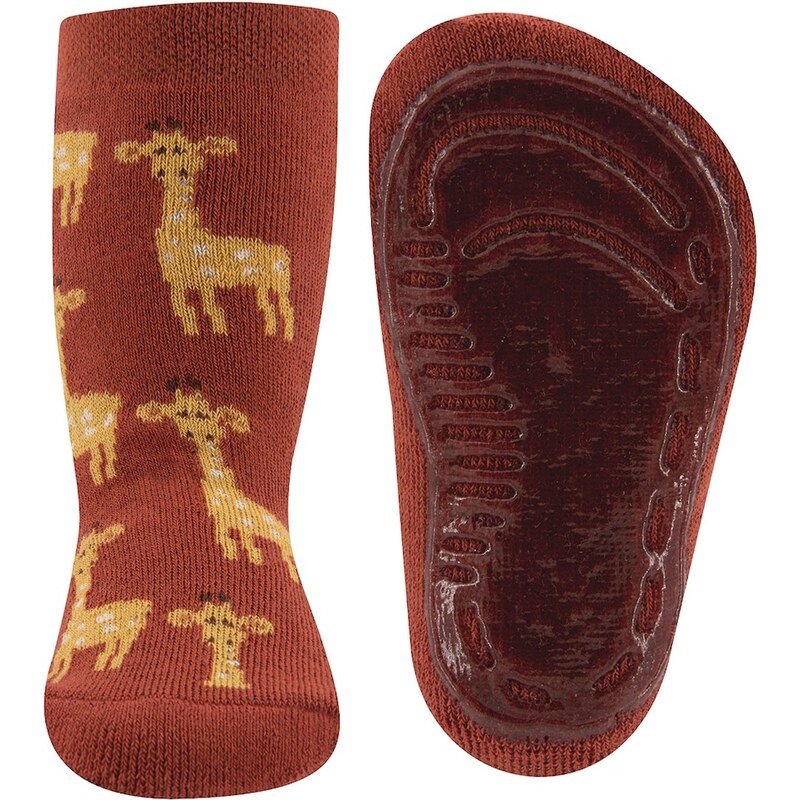 Ewers Ponožky s protiskluzem oranžové Žirafa
