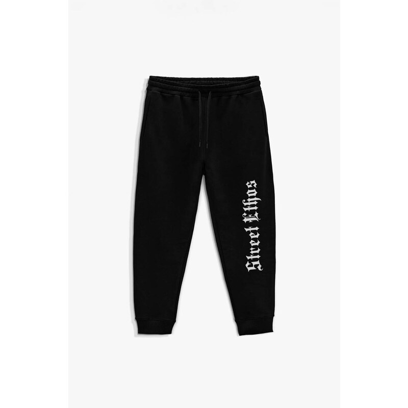 Tepláky Jogger , Barva Černá, s Potiskem Street Ethos