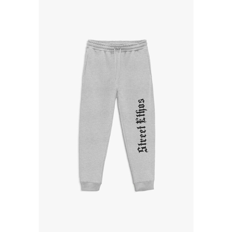 Tepláky Jogger , Barva Šedá, s Potiskem Street Ethos