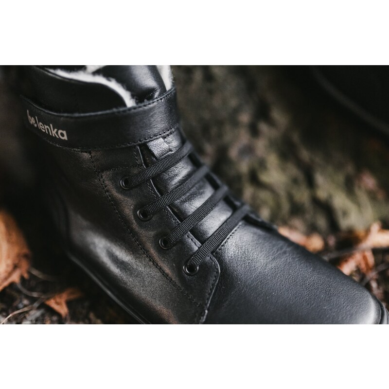 Dětské zimní barefoot boty Be Lenka Winter Kids - All Black