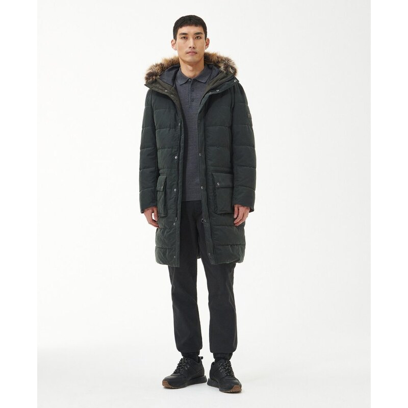 Barbour International Barbour International Dowanside Wax Parka Jacket — Sage