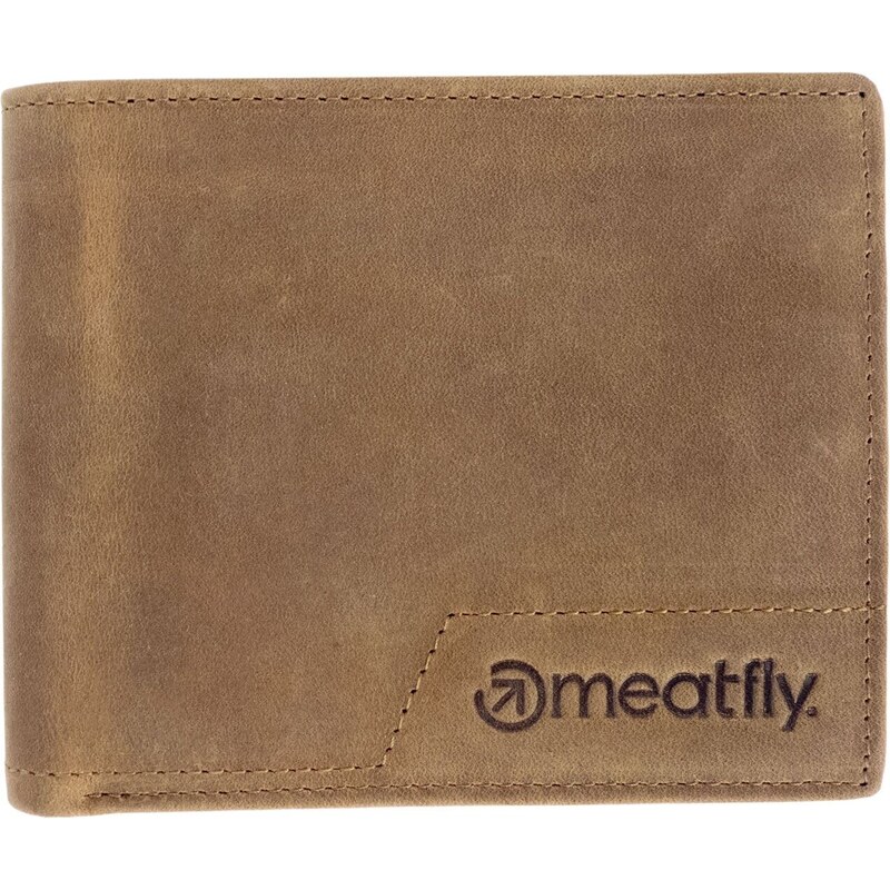 Meatfly kožená peněženka Eliot Premium Oak | Hnědá