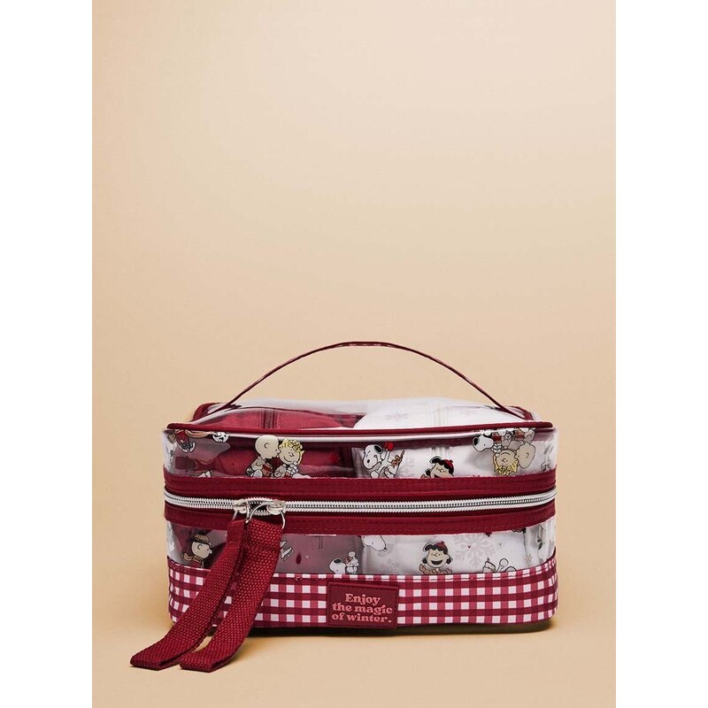 Sada kosmetických tašek women'secret Snoopy 3-pack červená barva, 4846021