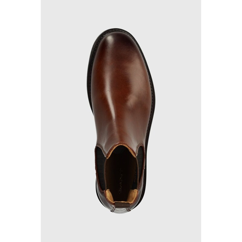 Kožené kotníkové boty Gant St Fairkon pánské, hnědá barva, 27651432.G45