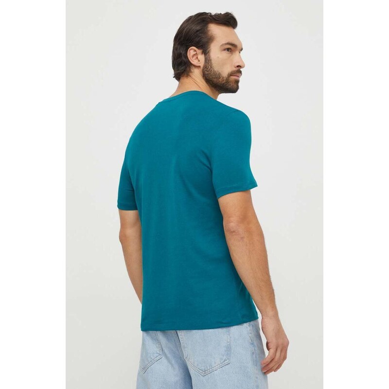 Tričko Guess tyrkysová barva, s potiskem, M4RI29 J1314