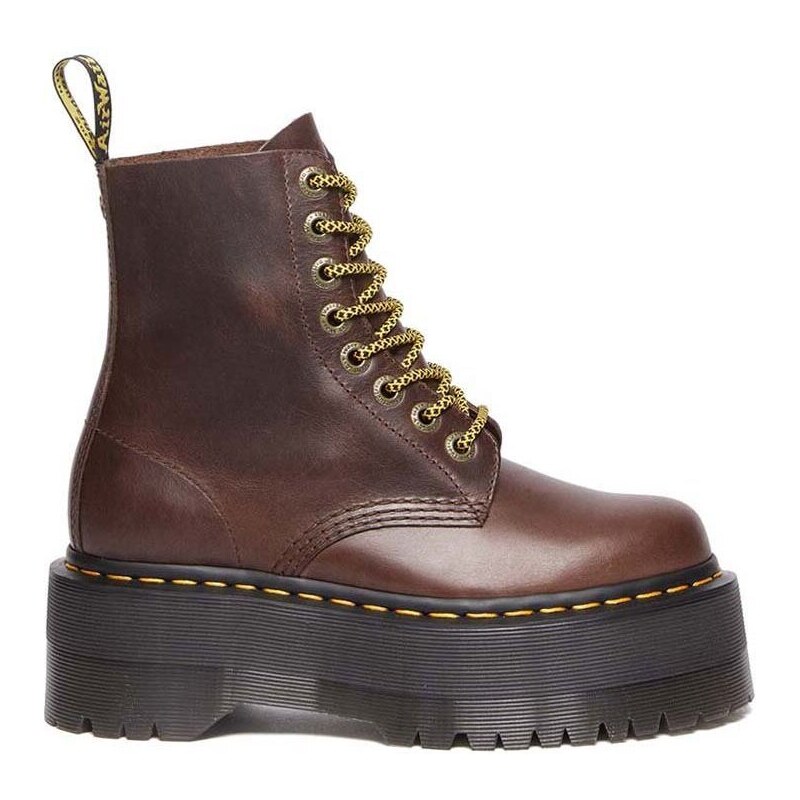 Kožené workery Dr. Martens 1460 Pascal Max dámské, hnědá barva, na platformě, DM31102201