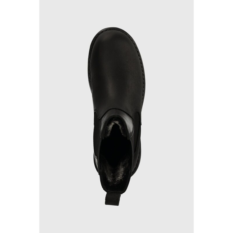 Semišové kotníkové boty Vagabond Shoemakers COSMO 2.0 dámské, černá barva, na platformě, zateplené, 5459.309.21