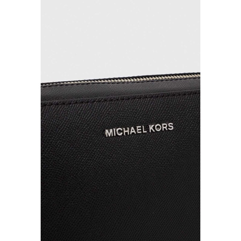 Kožená kabelka MICHAEL Michael Kors černá barva