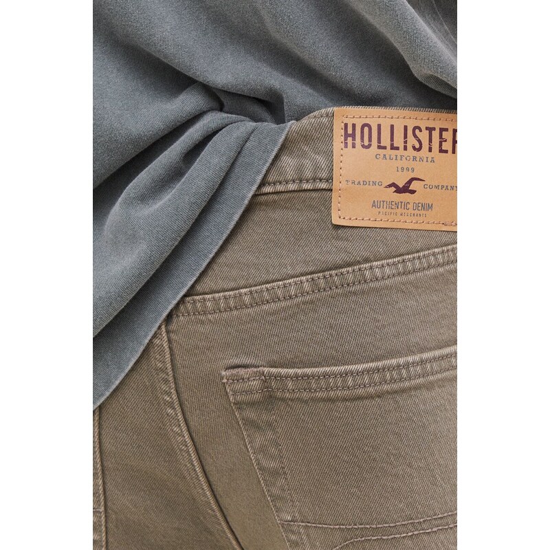 Džíny Hollister Co. pánské, béžová barva