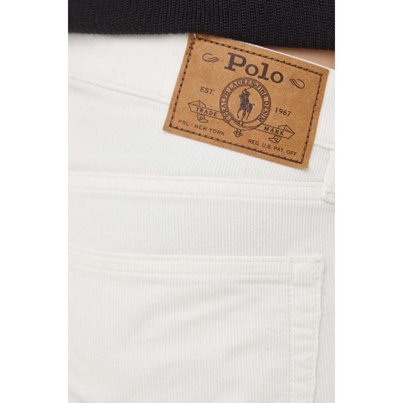Manšestrové kalhoty Polo Ralph Lauren béžová barva