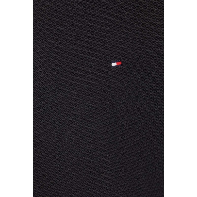 Bavlněný svetr Tommy Hilfiger černá barva, lehký