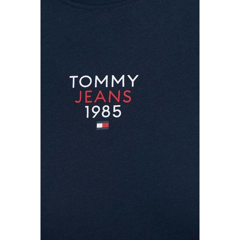 Tričko s dlouhým rukávem Tommy Jeans tmavomodrá barva