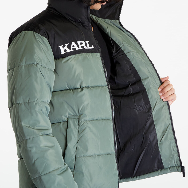 Pánská zimní bunda Karl Kani Retro Essential Puffer Jacket Dusty Green